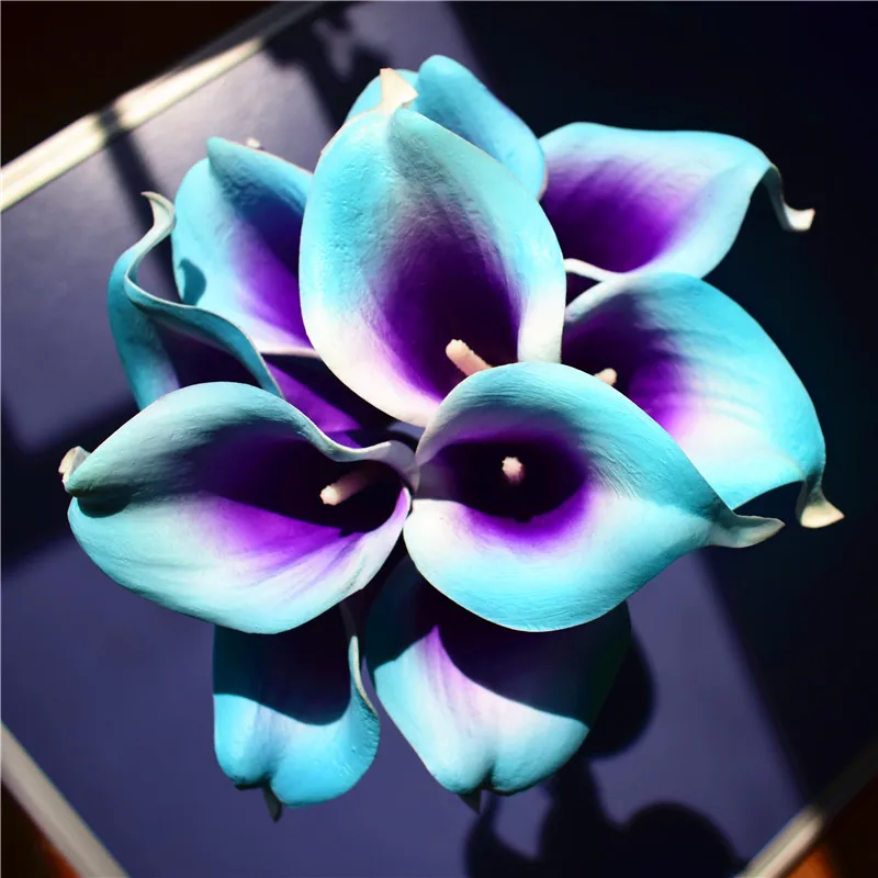 10 frozen purple Picasso Calla Lilies Real Touch Flowers For Silk Wedding Bouquets, Centerpieces, Wedding Decorations
10 frozen purple Picasso Calla Lilies Real Touch Flowers For Silk Wedding Bouquets, Centerpieces, Wedding Decorations