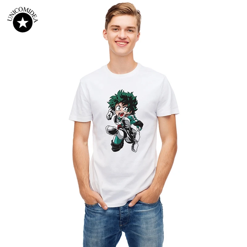 Футболка мужская для аниме My Hero academic Izuku Midoriya косплей Boku No футболки с героями