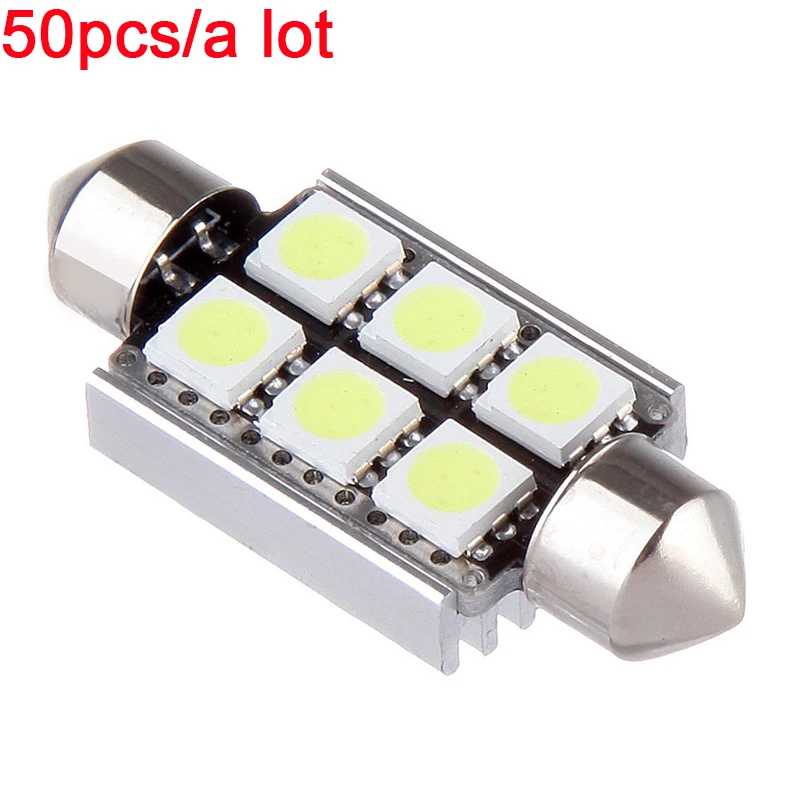 YSY 50pcs high quality automotive room light c5w festoon led bulb 36mm 39mm 42mm c5w 5050 6smd DC 12V auto canbus led light
YSY 50pcs high quality automotive room light c5w festoon led bulb 36mm 39mm 42mm c5w 5050 6smd DC 12V auto canbus led light