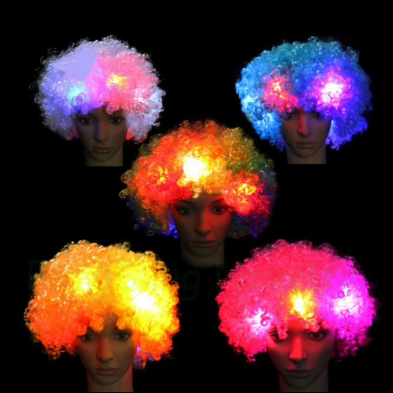 10PCS LED Wigs Light Up Mohawk Wig Cosplay Clown Funny Flashing Curly Wig for Fans Party
10PCS LED Wigs Light Up Mohawk Wig Cosplay Clown Funny Flashing Curly Wig for Fans Party