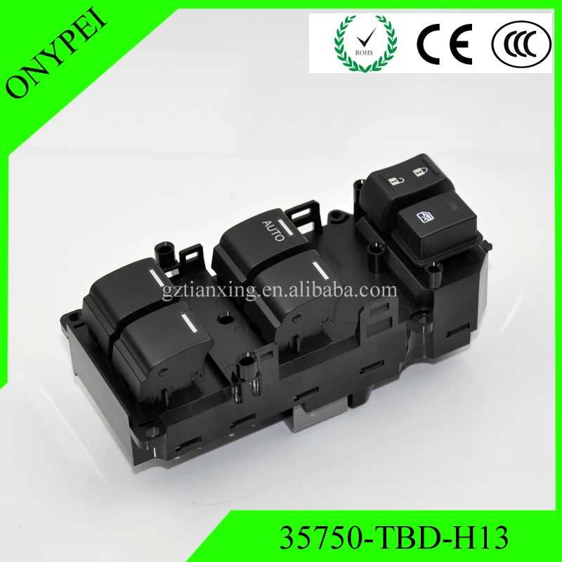 

35750-TB0-H01 Front Left Driver Side Electric Window Master Switch Button For Honda Accord 2008-2012 35750-TA0-A02 35750-TBD-H1
