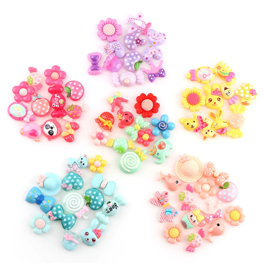 30PC Pink Blue Yellow Purple Sweet Kawaii Cartoon 30pcs Flatback Resin Cabochon Jewelry Crafts For Hair Ornaments Accessories
30PC Pink Blue Yellow Purple Sweet Kawaii Cartoon 30pcs Flatback Resin Cabochon Jewelry Crafts For Hair Ornaments Accessories