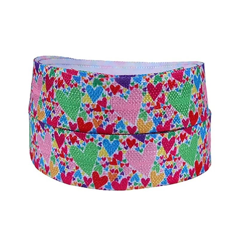 Flora Ribbons Valentine design heart printed foe fold over elastic ribbon for celebrating
Flora Ribbons Valentine design heart printed foe fold over elastic ribbon for celebrating