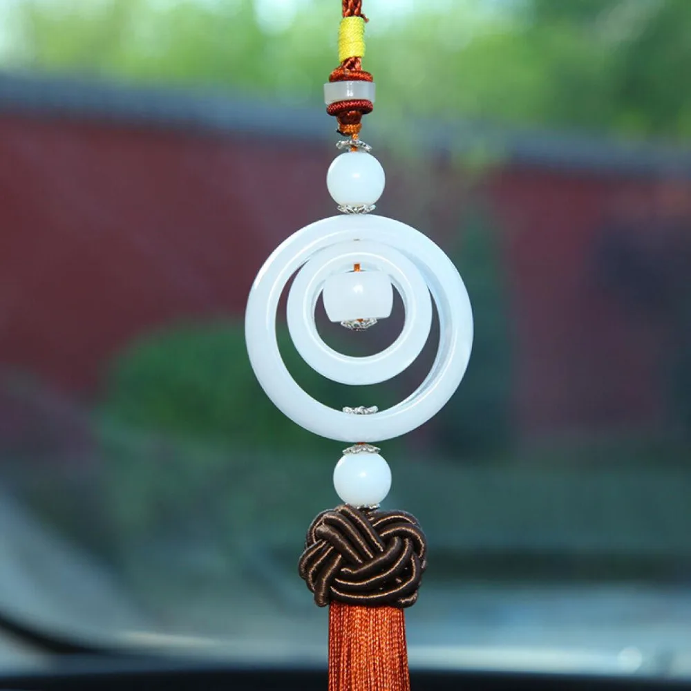 Charms For Rear ViewMirror Quartzite Jade Car Hanging Ornaments White Pendant Car Mirror Decoration Pendant
Charms For Rear ViewMirror Quartzite Jade Car Hanging Ornaments White Pendant Car Mirror Decoration Pendant