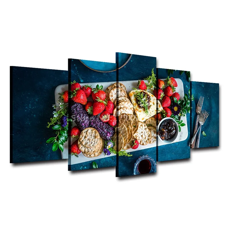 CLSTROSE 5 Pieces Fruits Foods Biscuits Canvas Painting Modern Home Decor Pictures HD Printed Kitchen Poster For Living Room
CLSTROSE 5 Pieces Fruits Foods Biscuits Canvas Painting Modern Home Decor Pictures HD Printed Kitchen Poster For Living Room