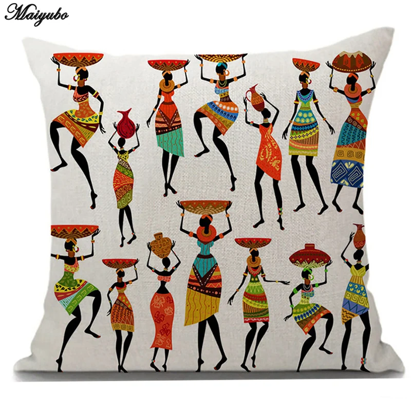 Maiyubo Cotton Linen African Woman Cushion Cover for Sofa Dancing Lady Original People Decorative Cushions Case Home Decor PC236
Maiyubo Cotton Linen African Woman Cushion Cover for Sofa Dancing Lady Original People Decorative Cushions Case Home Decor PC236