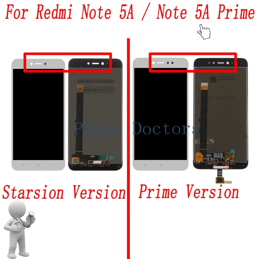 5 ''сенсорный экран дигитайзер стекло + ЖК дисплей в сборе для Xiaomi Redmi Note 5A MDG6 /