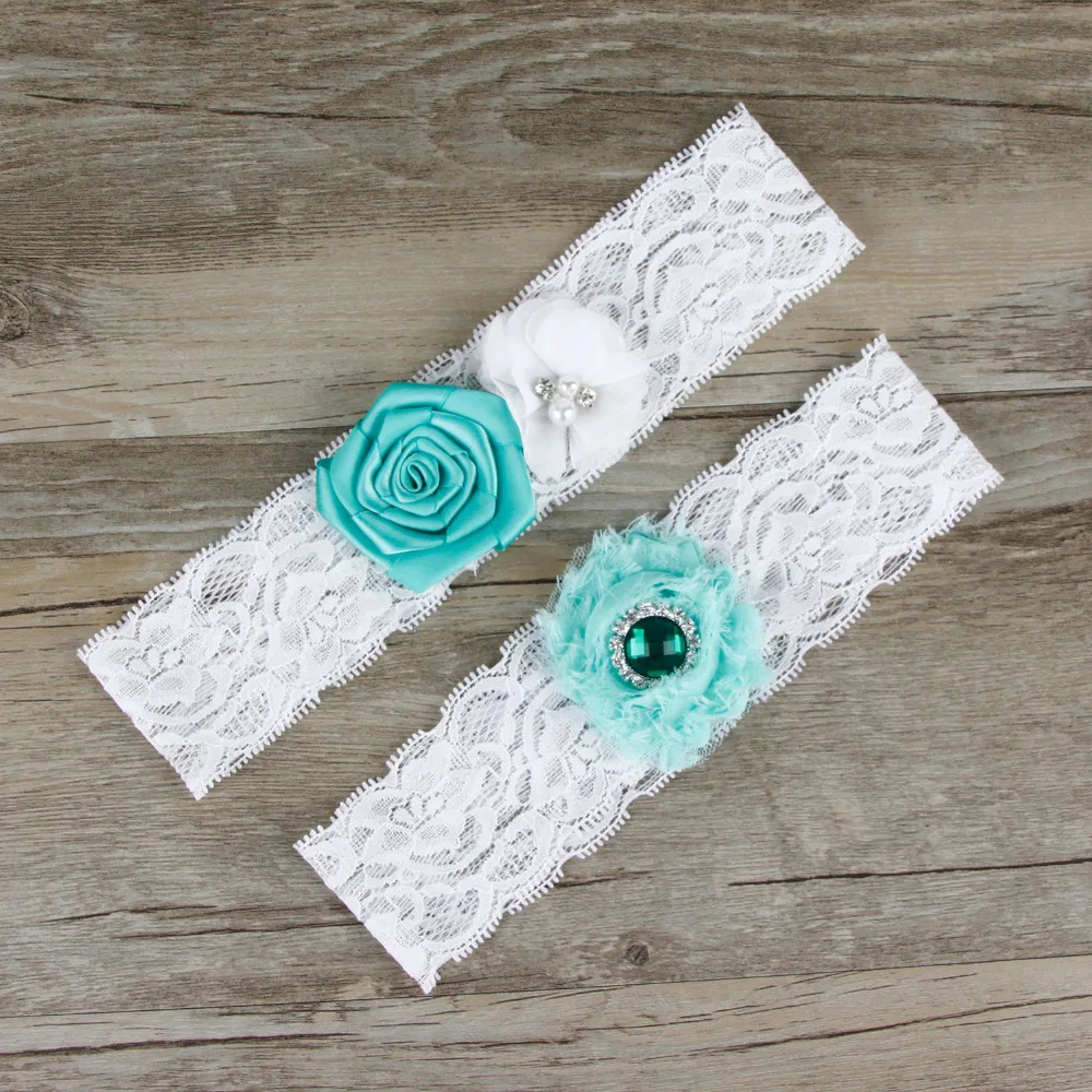 2pcs/Set Bridal Teal White Puff Flowers Beaded Garter Set Keepsake Toss Vintage Lace Garters Wedding Bridal Accessories
2pcs/Set Bridal Teal White Puff Flowers Beaded Garter Set Keepsake Toss Vintage Lace Garters Wedding Bridal Accessories