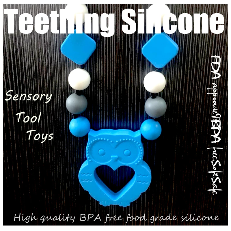 Silicone Teething Pendant Necklace-Owl Teething Toy-Sofe Baby Silicone Mom Nursing Jewelry Fashion Handmade Chewing Necklace
Silicone Teething Pendant Necklace-Owl Teething Toy-Sofe Baby Silicone Mom Nursing Jewelry Fashion Handmade Chewing Necklace