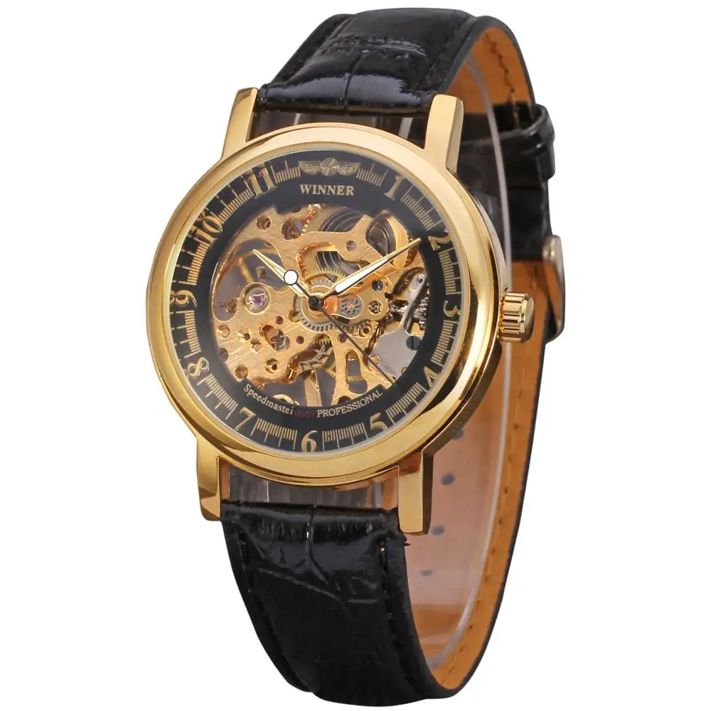 WINNER Watches Classic casual men's belt wind-wind mechanical watch fashion green fruit dial wrist watch
WINNER Watches Classic casual men's belt wind-wind mechanical watch fashion green fruit dial wrist watch