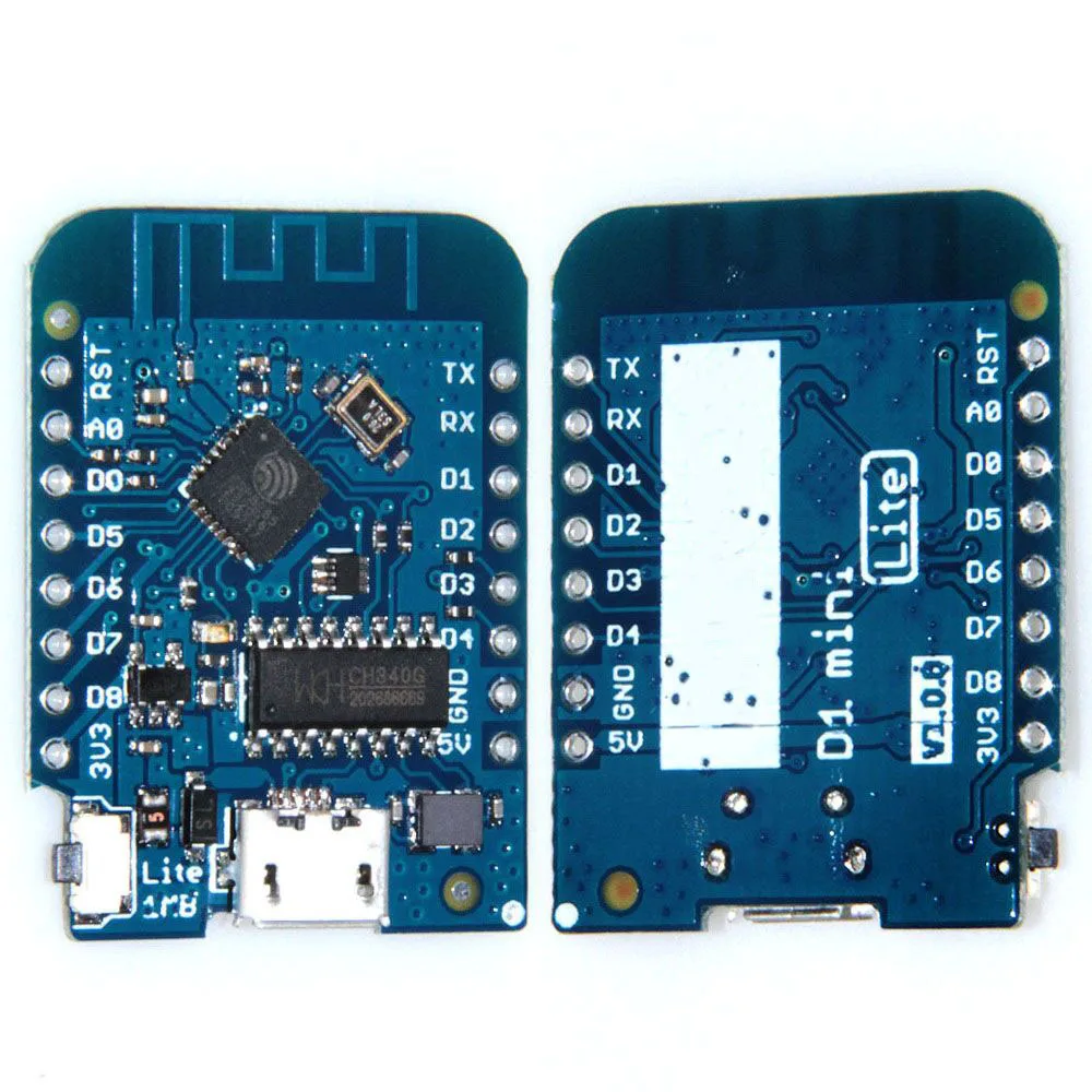 D1 mini Lite V1.0.0-плата для разработки Интернета вещей с Wi-Fi ESP8285 на базе флеш-накопителя 1 Мб
D1 mini Lite V1.0.0-плата для разработки Интернета вещей с Wi-Fi ESP8285 на базе флеш-накопителя 1 Мб