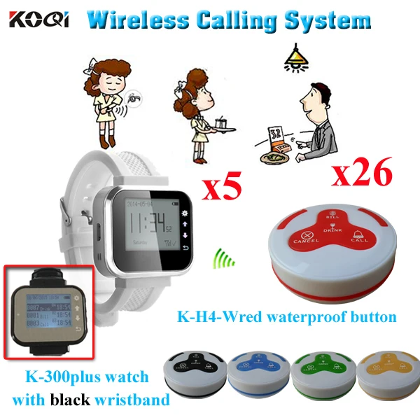 Guest Paging System New Arrive Buzzer For Waiters Call For Service ( 5pcs Water Receiver + 26pcs Waterproof Buzzer Bell )
Guest Paging System New Arrive Buzzer For Waiters Call For Service ( 5pcs Water Receiver + 26pcs Waterproof Buzzer Bell )