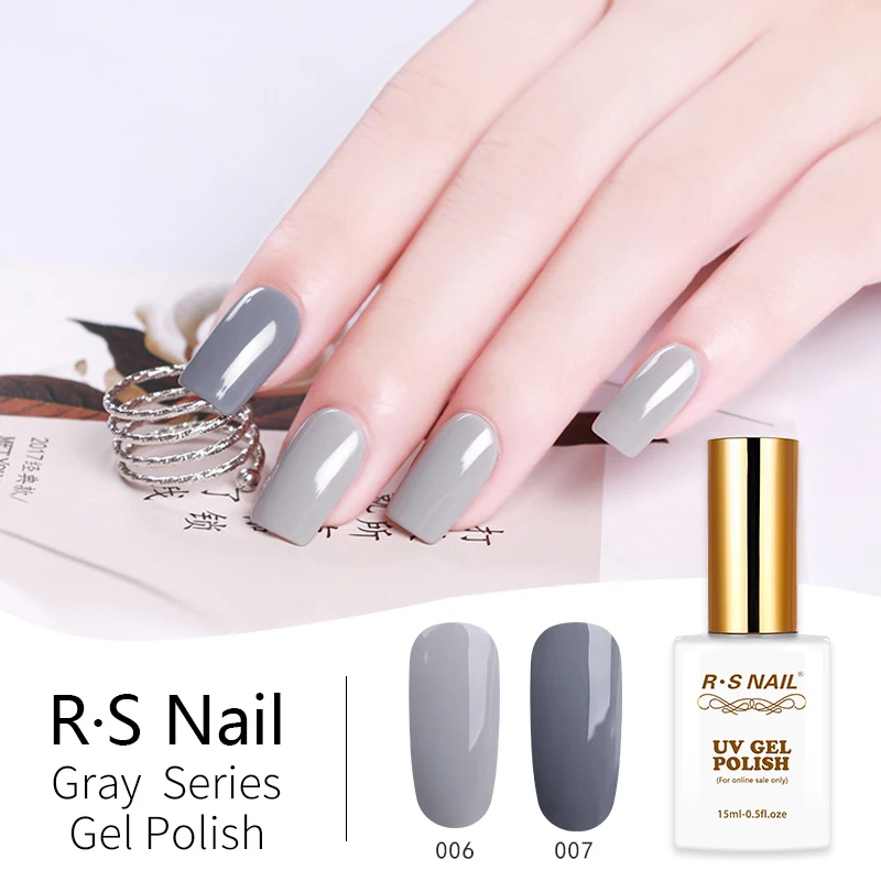 RS Nail 15ml UV Nail Gel Polish Gray Color Soak Off Resin Nail Varnish Gel Lacquer Vernis Long Lasting Nail Laque Enamel Winter
RS Nail 15ml UV Nail Gel Polish Gray Color Soak Off Resin Nail Varnish Gel Lacquer Vernis Long Lasting Nail Laque Enamel Winter