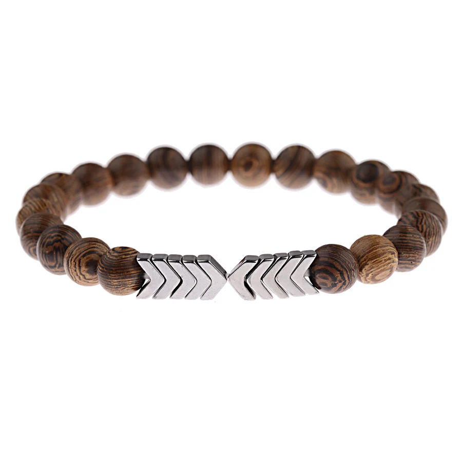 8mm Natural Wood Beads Bracelets Men Women Handmade Beaded Arrow Hematite Charm Bracelets Meditation Prayer Jewelry Yoga Pulsera
8mm Natural Wood Beads Bracelets Men Women Handmade Beaded Arrow Hematite Charm Bracelets Meditation Prayer Jewelry Yoga Pulsera
