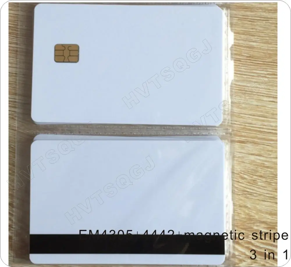 Free Shipping 500PCS 3 in 1 Blank PVC IC Card SLE 4442 Chip With Hico Magnetic Stripe With em4305 Smart Card
Free Shipping 500PCS 3 in 1 Blank PVC IC Card SLE 4442 Chip With Hico Magnetic Stripe With em4305 Smart Card