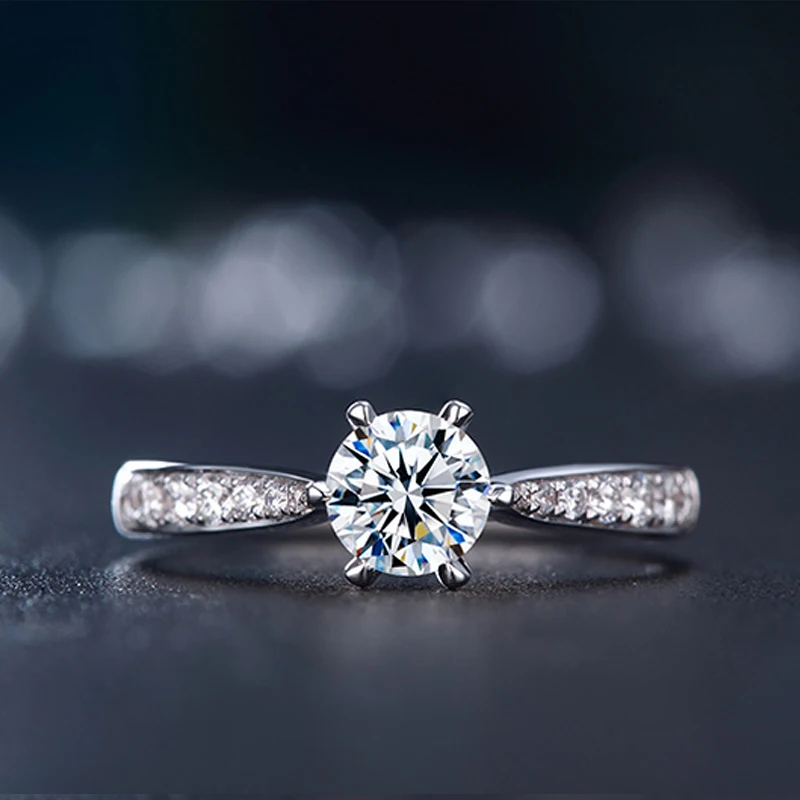0.15Carat Round Cut Natural Real Diamond Engagement Ring Solitaire with Accents 14K White Gold
0.15Carat Round Cut Natural Real Diamond Engagement Ring Solitaire with Accents 14K White Gold