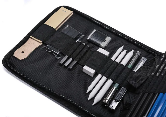 Art Set Painting Pencil 32pcs set Wooden Professional Drawing Artists Student Tools Pen Supplies Kids Gift Box Office Stationery |