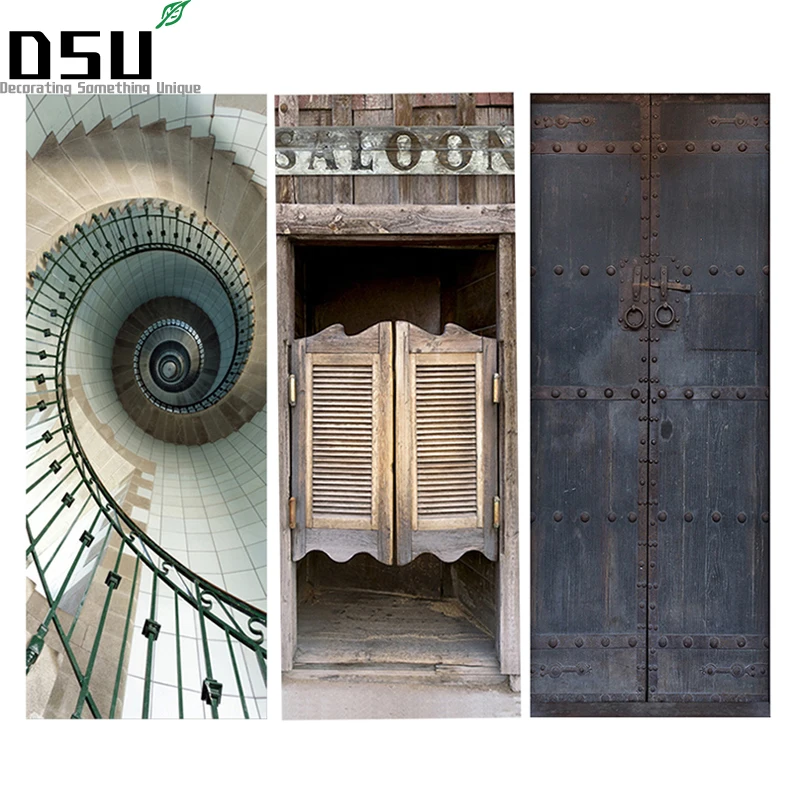 Vintage 3D Saloon Metal Door Pattern DIY Door Stickers Waterproof Removable Wallpapers Self Adhesive Sticker Home Decor 200*77cm
Vintage 3D Saloon Metal Door Pattern DIY Door Stickers Waterproof Removable Wallpapers Self Adhesive Sticker Home Decor 200*77cm