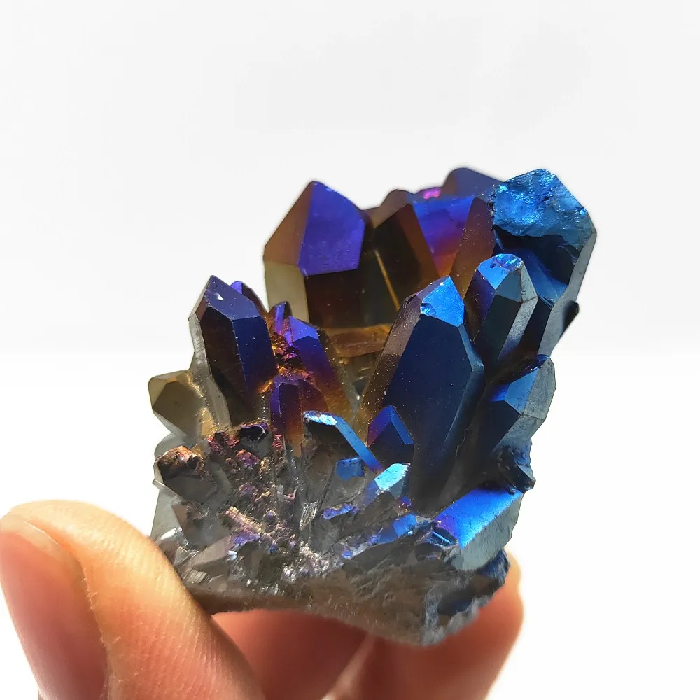 51g Titanium coating Quartz cluster Natural Beautiful angel aura flame blue rough crystal point cluster collectable Fengshui
51g Titanium coating Quartz cluster Natural Beautiful angel aura flame blue rough crystal point cluster collectable Fengshui