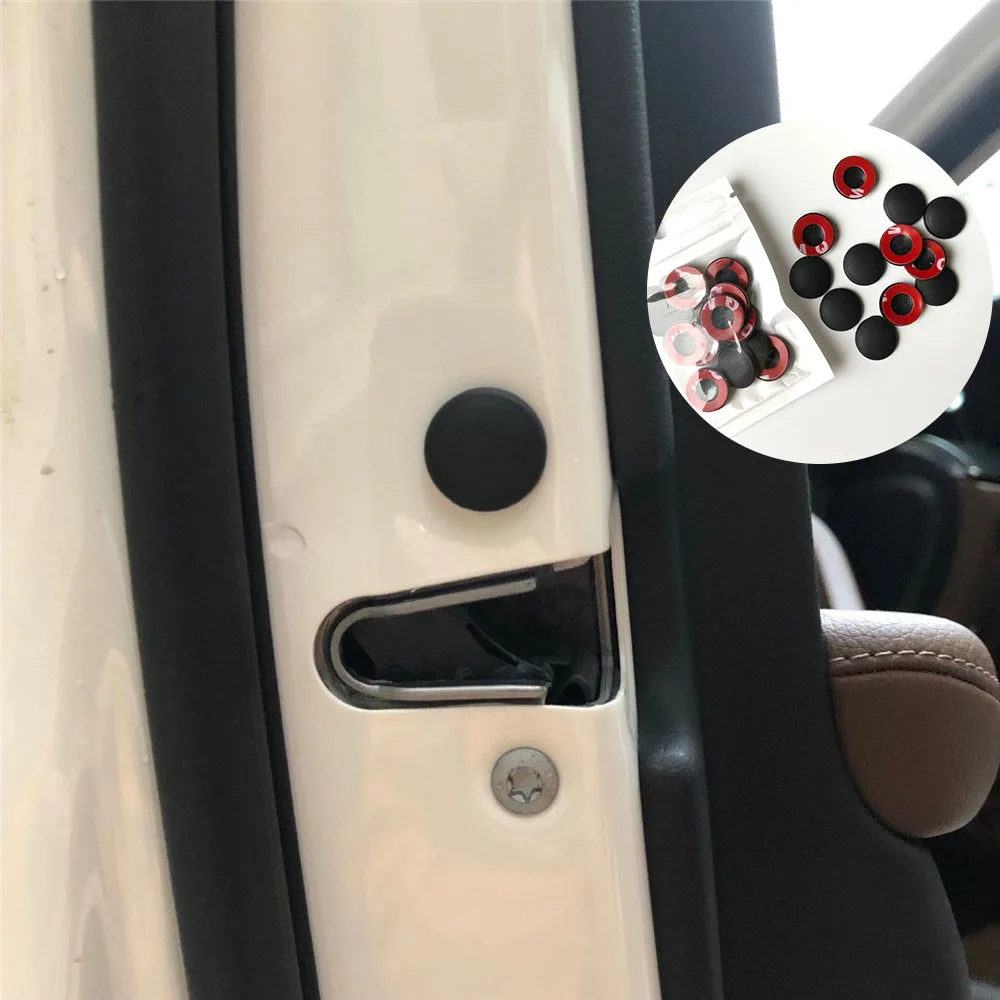 

12pcs Car Door Lock Screw Protector Stickers case For Opel Astra Corsa Insignia Astra Vauxhall Mokka Antara Meriva Zafira Corsa