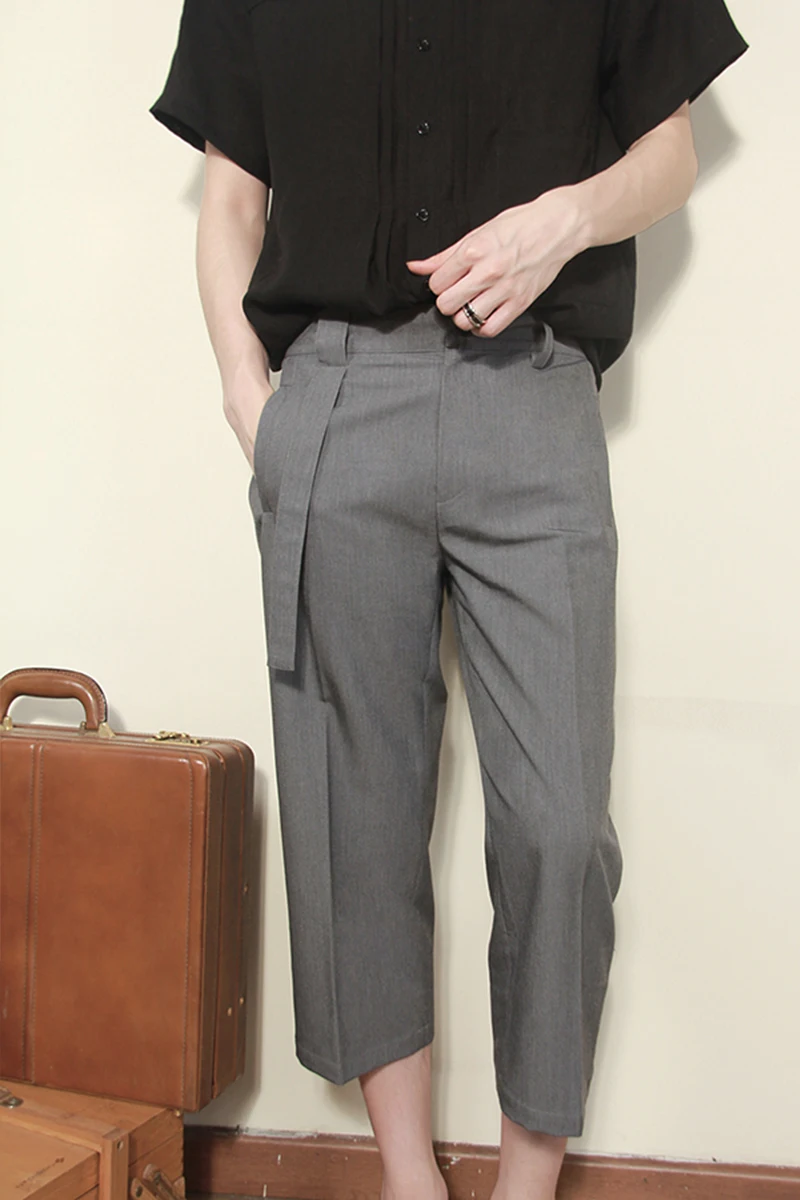 Original designer grey seven minutes western trousers men with straight tube loose wide leg pants casual simplicity. S-6XL
Original designer grey seven minutes western trousers men with straight tube loose wide leg pants casual simplicity. S-6XL