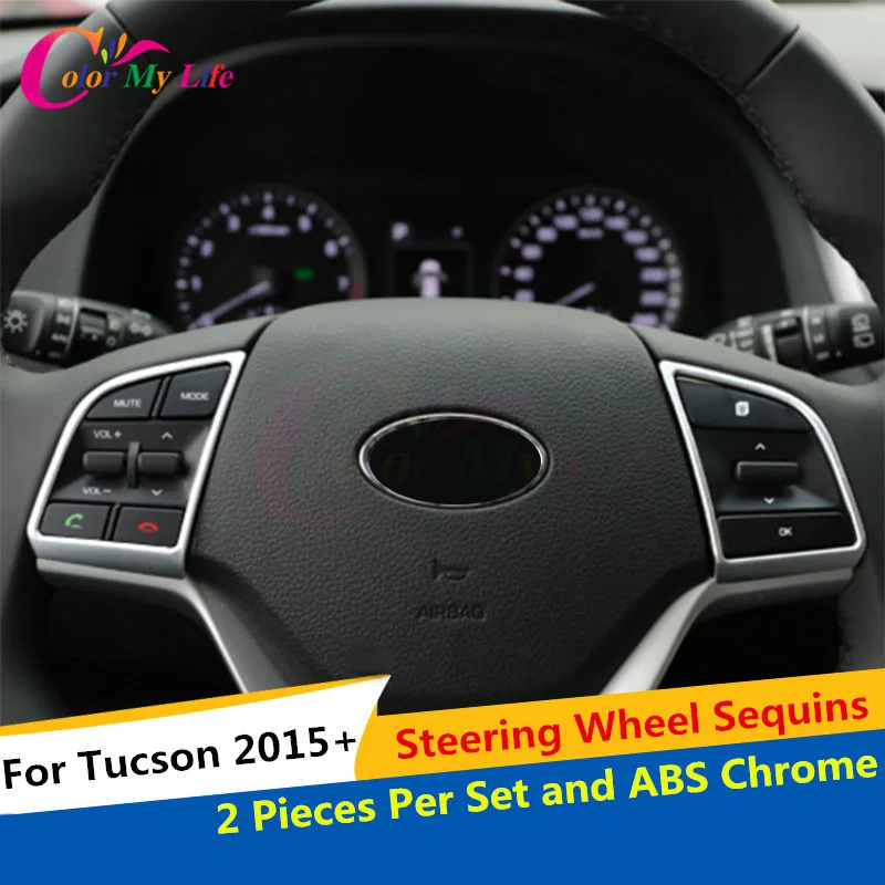 2Pcs/Set ABS Chrome Car Steering Wheel Decoration Trim Cover Steering Wheel Protection Stickers For Hyundai Tucson 2015 2016
2Pcs/Set ABS Chrome Car Steering Wheel Decoration Trim Cover Steering Wheel Protection Stickers For Hyundai Tucson 2015 2016