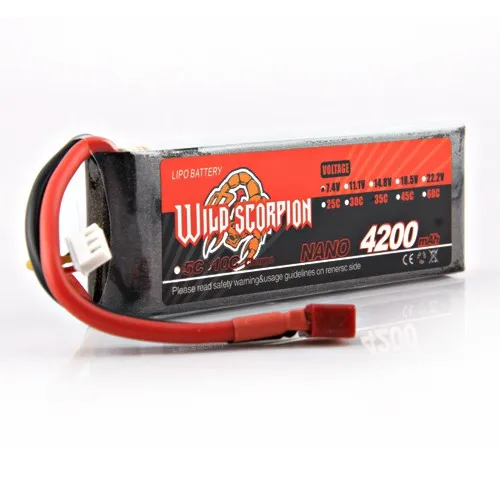1pcs Wild scorpion Lipo battery RC 7.4V 4200mAh 35C 2S For RC Quadcopter Drone Helicopter Car Airplane
1pcs Wild scorpion Lipo battery RC 7.4V 4200mAh 35C 2S For RC Quadcopter Drone Helicopter Car Airplane