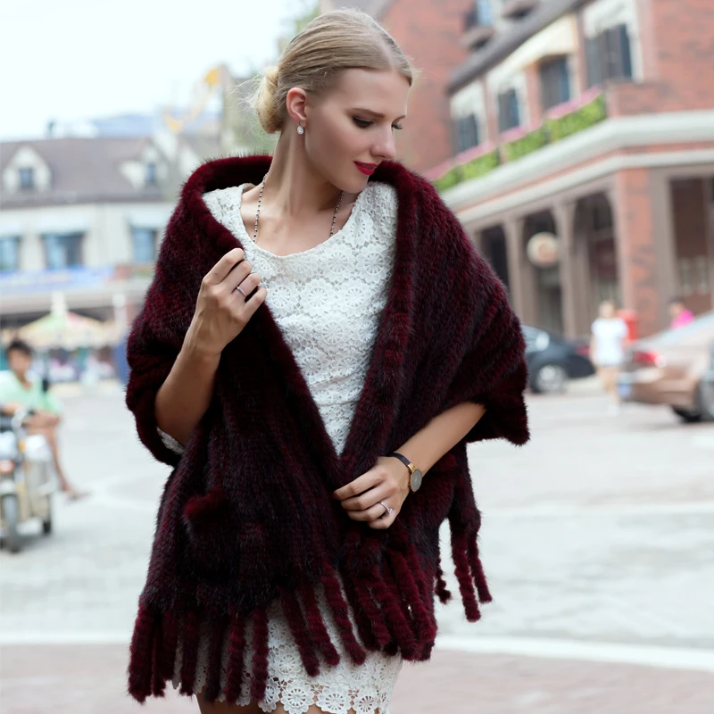 New Hot Autumn and Winter Knitted Mink Fur Shawl Female Leather Grass Warm Scarf Fashion Elegant Solid Color Tassel Shawl
New Hot Autumn and Winter Knitted Mink Fur Shawl Female Leather Grass Warm Scarf Fashion Elegant Solid Color Tassel Shawl