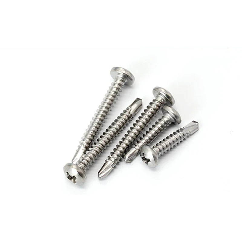 Phillips Cross Recessed Screw Pan Head Drilling Tapping Screws 410 Stainless Steel ST3.5 ST3.9 ST4.2 ST4.8 ST5.5 ST6.3
Phillips Cross Recessed Screw Pan Head Drilling Tapping Screws 410 Stainless Steel ST3.5 ST3.9 ST4.2 ST4.8 ST5.5 ST6.3