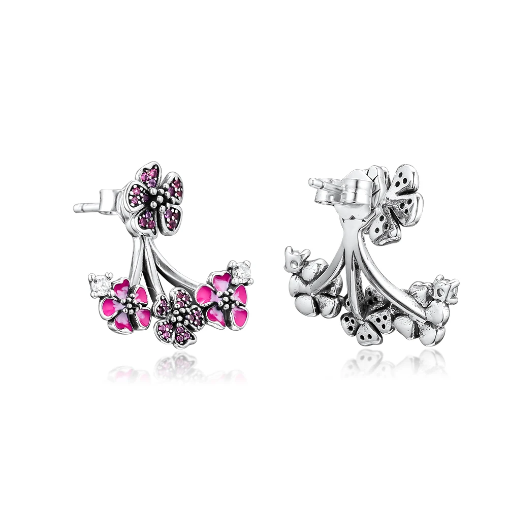 925 Sterling Silver Peach Bloosom Flowers Earrings Studs Fits for European Style Special Sparking Floral Earring for Women
925 Sterling Silver Peach Bloosom Flowers Earrings Studs Fits for European Style Special Sparking Floral Earring for Women