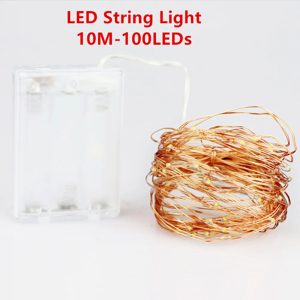 LED String lights 10M 5M 2M Silver Wire Fairy light Christmas Wedding Party Decoration Powered by Battery USB Led Strip Lamp
LED String lights 10M 5M 2M Silver Wire Fairy light Christmas Wedding Party Decoration Powered by Battery USB Led Strip Lamp