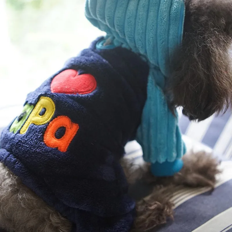 Cartoon Fashion I love papa and mama winter Pet Dog Clothes Clothing For Pet Small Large Dog Coats Jackets for chihuahua
Cartoon Fashion I love papa and mama winter Pet Dog Clothes Clothing For Pet Small Large Dog Coats Jackets for chihuahua