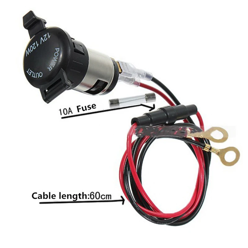 12V 24V 120W Cigarette Lighter Waterproof Power Motorcycle Boat Car Cigarette Lighter Socket Plug With Fuse & Wire
12V 24V 120W Cigarette Lighter Waterproof Power Motorcycle Boat Car Cigarette Lighter Socket Plug With Fuse & Wire