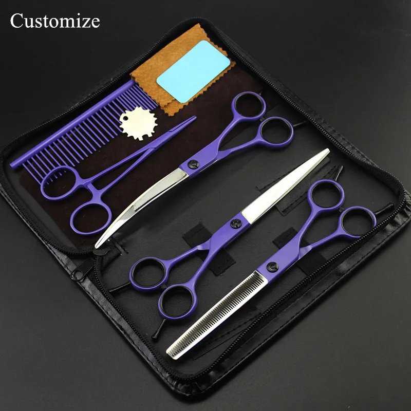 Customize 5 kit Japan 7 inch violet Pet dog grooming hair scissors dog thinning shears pet cutting barber hairdressing scissors
Customize 5 kit Japan 7 inch violet Pet dog grooming hair scissors dog thinning shears pet cutting barber hairdressing scissors