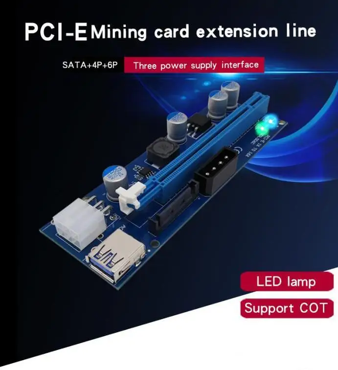 10pcs/lot 2017 Newest 4pin Molex 6pin 15pin Sata power PCI-E riser adapter with 4p 6p 15p power Mining riser card Graphics Card
10pcs/lot 2017 Newest 4pin Molex 6pin 15pin Sata power PCI-E riser adapter with 4p 6p 15p power Mining riser card Graphics Card