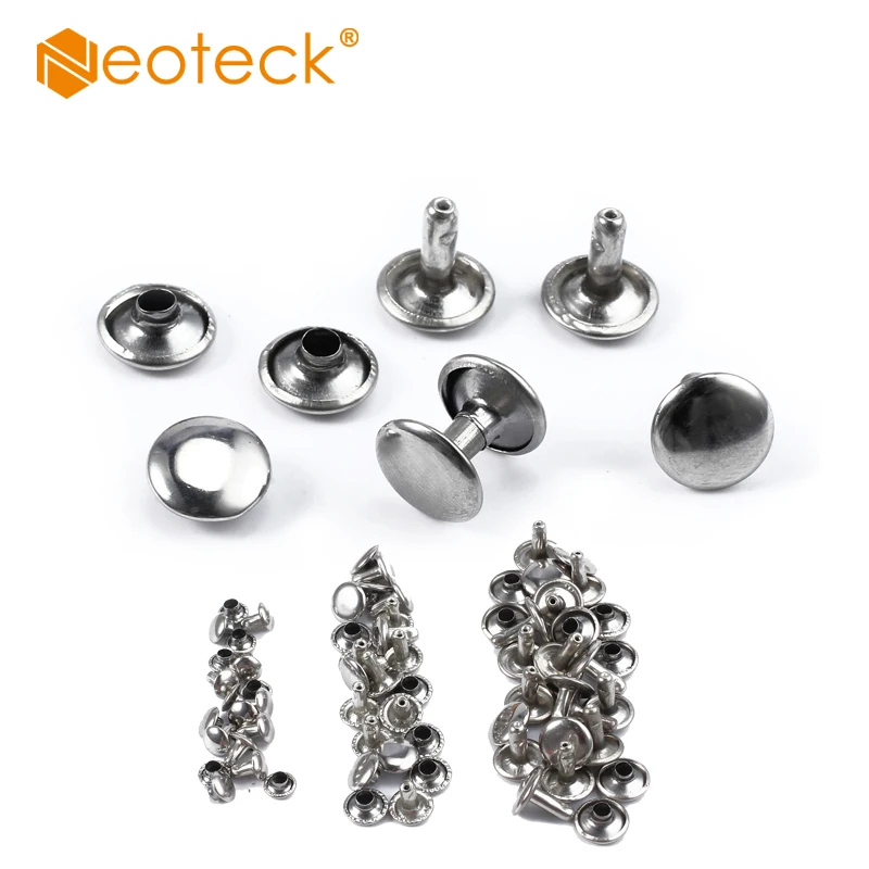 Neoteck 300 Pair 6 / 8 / 10mm Silver Two Piece Double Cap Tubular Rivets Leather Punk Craft Repair Sided Cap Rivet Tubular
Neoteck 300 Pair 6 / 8 / 10mm Silver Two Piece Double Cap Tubular Rivets Leather Punk Craft Repair Sided Cap Rivet Tubular