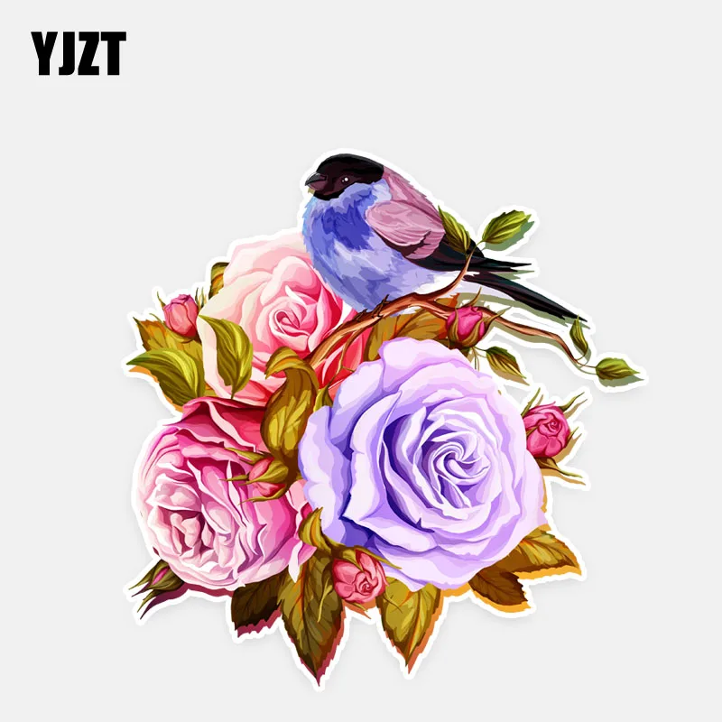 YJZT 12*12.3CM Colored Bird And Roses Flowers Decor Car Stickers High Quality Personalized 11A0817
YJZT 12*12.3CM Colored Bird And Roses Flowers Decor Car Stickers High Quality Personalized 11A0817