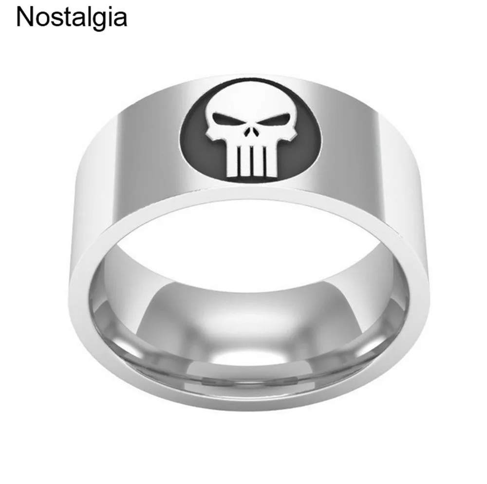 Nostalgia Superhero Punisher Symbol Skull Skeleton Stainless Steel Rings For Men Women Steampunk Accessories
Nostalgia Superhero Punisher Symbol Skull Skeleton Stainless Steel Rings For Men Women Steampunk Accessories