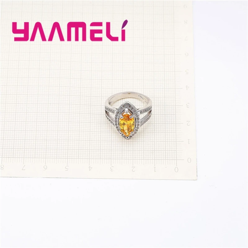 New Fashion Oval Yellow Crystal 925 Sterling Silver Ring High Quality Women Female Party Jewelry Wholesale Gift
New Fashion Oval Yellow Crystal 925 Sterling Silver Ring High Quality Women Female Party Jewelry Wholesale Gift