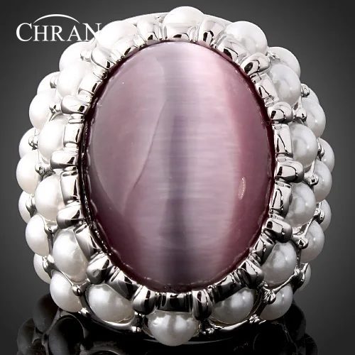 CHRAN Classic Silver Plated Simulate Pearl Opal Rings for Women Party Jewelry Gift
CHRAN Classic Silver Plated Simulate Pearl Opal Rings for Women Party Jewelry Gift