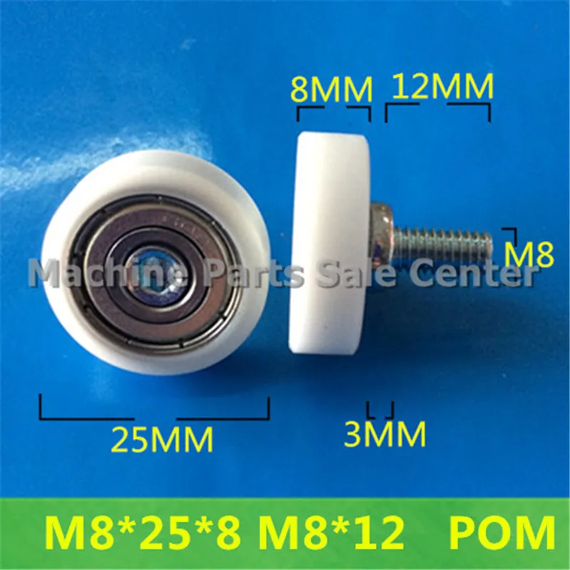 M8*25*8mm M8*12F type idler pulley POM screw thread bearing pulley screw drawer bearing pulley Free shipping Good Quality
M8*25*8mm M8*12F type idler pulley POM screw thread bearing pulley screw drawer bearing pulley Free shipping Good Quality