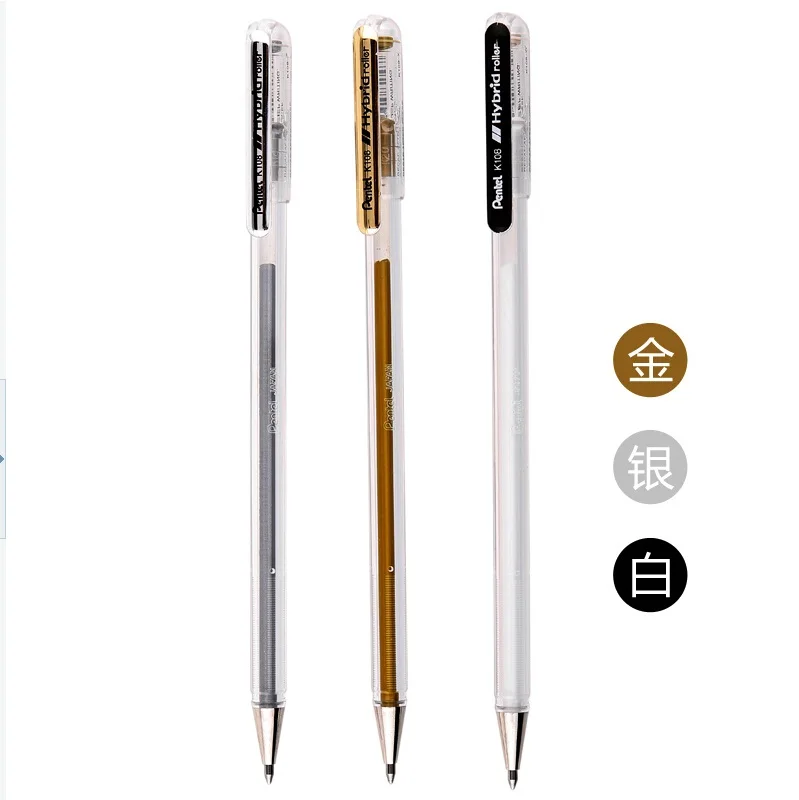 3pcs/lot Japan brand new 0.8mm gel pen smoothly writing high quality line drawing pen 3 ink colors option Pentel K108
3pcs/lot Japan brand new 0.8mm gel pen smoothly writing high quality line drawing pen 3 ink colors option Pentel K108