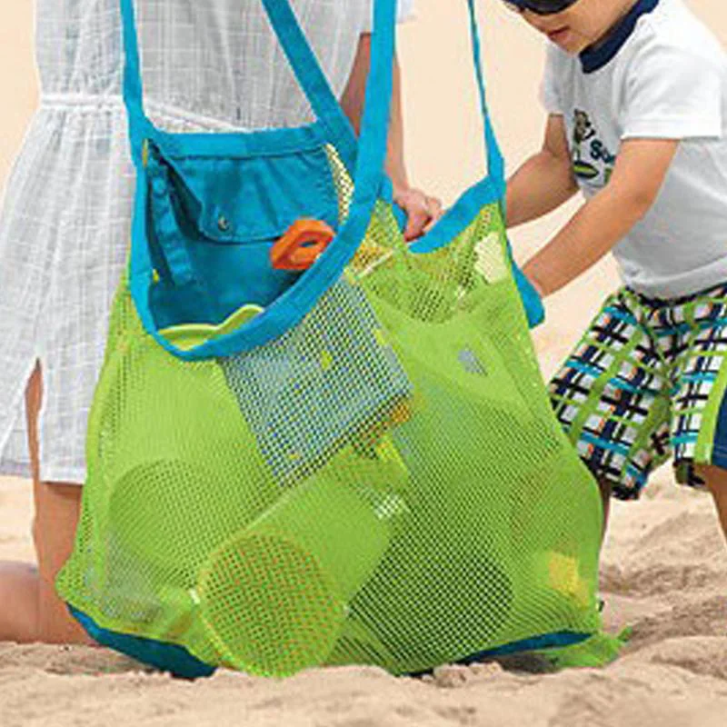 

SLPF Kids Baby Sand Away Carry Beach Toys Pouch Tote Mesh Large Children Storage Toy Collection Sand Away Beach Mesh Tool N16