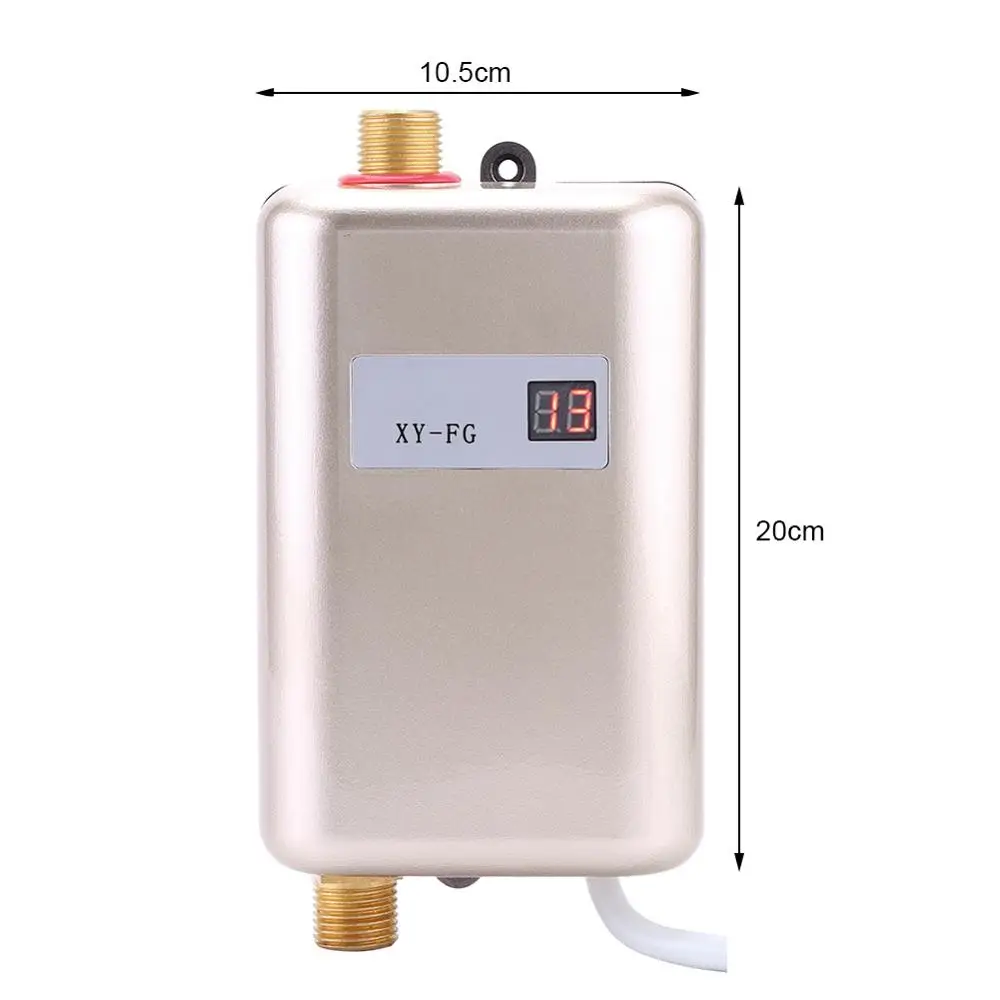 220V 3800W Electric Tnkless Instant Water Heater Instant Hot Water Heating System Shower for Kitchen Bathroom
220V 3800W Electric Tnkless Instant Water Heater Instant Hot Water Heating System Shower for Kitchen Bathroom