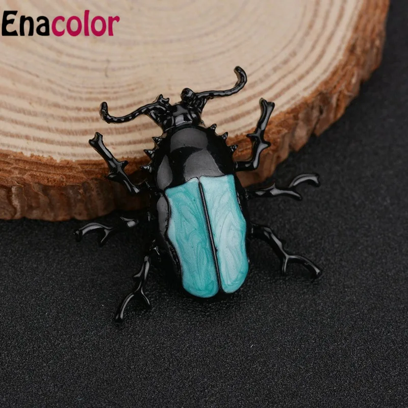 Enacolor Винтаж Жук Брошь Pin для Для женщин таракан протяжки Ретро насекомых брохес