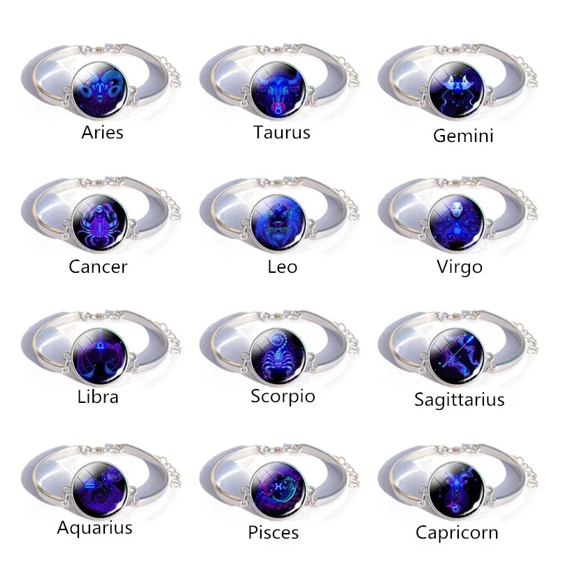 SilverColour Glass Cabochon Zodiac Aries Leo Cancer Virgo Pisces Zodiac Jewelry Bracelet Friends Gift 12 Constellations Bracelet
SilverColour Glass Cabochon Zodiac Aries Leo Cancer Virgo Pisces Zodiac Jewelry Bracelet Friends Gift 12 Constellations Bracelet