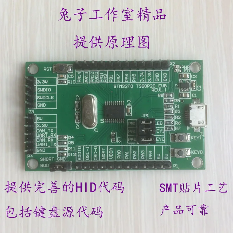 

STM32F042F4P6 Development Board Evaluation Board USBHID Full Routine USB Keyboard Source Code
