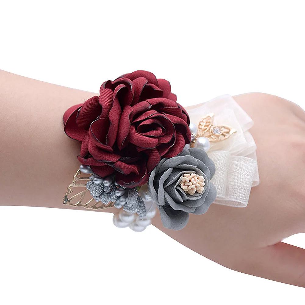 Artificial Tea Rose Wrist Flower Bride Bridesmaid Beaded Cloth Wrist Flowers Wedding Hand Flowers Bridal Prom Accessories
Artificial Tea Rose Wrist Flower Bride Bridesmaid Beaded Cloth Wrist Flowers Wedding Hand Flowers Bridal Prom Accessories