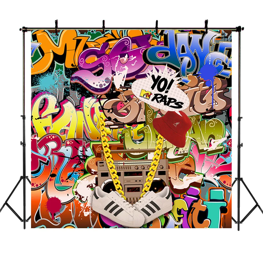 Mocsicka Hip Hop Graffiti Backdrop Retro 80th 90th Theme Party Photography Backdrops Urban Art Graffiti Background for Picture
Mocsicka Hip Hop Graffiti Backdrop Retro 80th 90th Theme Party Photography Backdrops Urban Art Graffiti Background for Picture