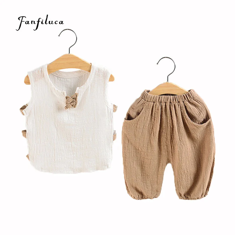 Fanfiluca 2018 Boys Set Summer Cotton Linen Bodysuits Fashion Vest And Shorts Toddler Unisex Children Clothes Boys and Girls
Fanfiluca 2018 Boys Set Summer Cotton Linen Bodysuits Fashion Vest And Shorts Toddler Unisex Children Clothes Boys and Girls